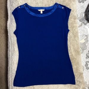 Banana Republic Royal Blue Cap Sleeve Blouse